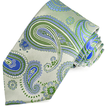 Green Artisan Paisley Men's Tie Paul Malone Ties - Paul Malone.com