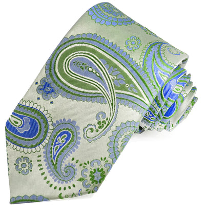 Green Artisan Paisley Men's Tie Paul Malone Ties - Paul Malone.com