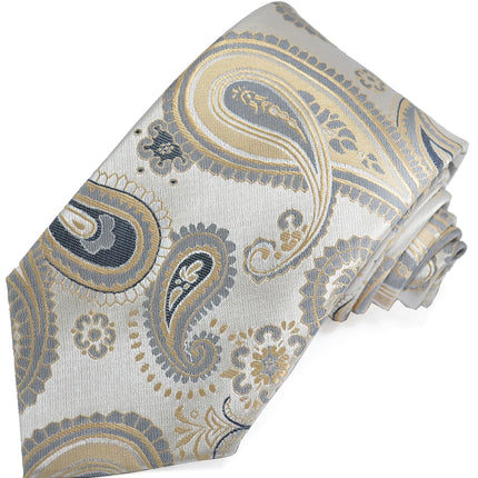 Tan Artisan Paisley Men's Tie Paul Malone Ties - Paul Malone.com