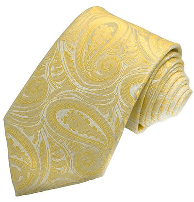 Classic Yellow Paisley Necktie for Men Paul Malone Ties - Paul Malone.com