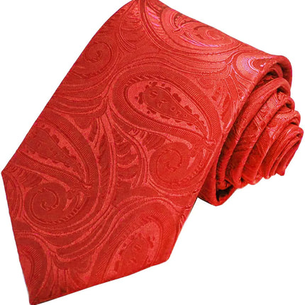 Classic Red Paisley Necktie for Men Paul Malone Ties - Paul Malone.com