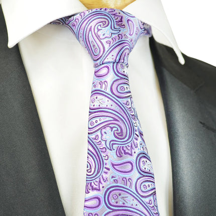 Extraordinary Purple Heart Paisley Design Tie Paul Malone Ties - Paul Malone.com