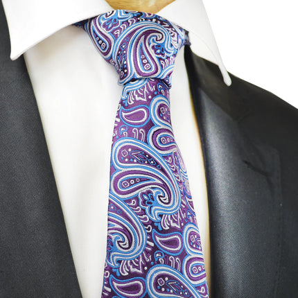 Extraordinary Deep Purple Paisley Design Tie Paul Malone Ties - Paul Malone.com