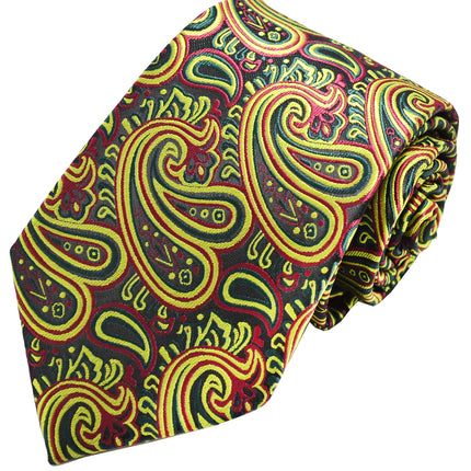 Extraordinary Sunny Lime Green Paisley Design Tie Paul Malone Ties - Paul Malone.com