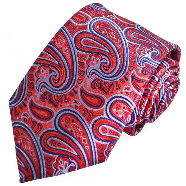 Extraordinary Red Paisley Design Tie Paul Malone Ties - Paul Malone.com