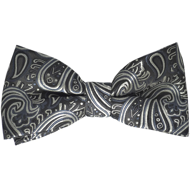 Black Extraordinary Paisley Bow Tie Paul Malone Bow Ties - Paul Malone.com