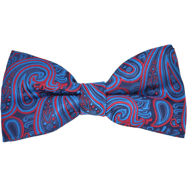 Navy Extraordinary Paisley Bow Tie Paul Malone Bow Ties - Paul Malone.com