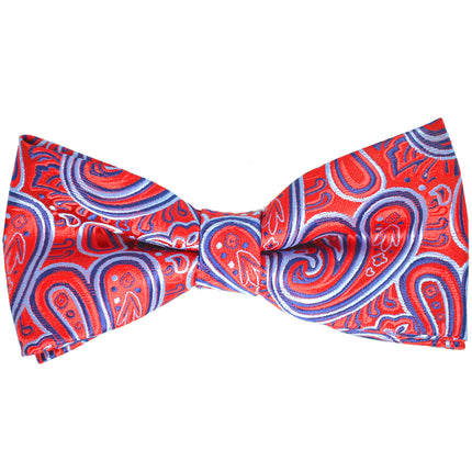 Red Extraordinary Paisley Bow Tie Paul Malone Bow Ties - Paul Malone.com
