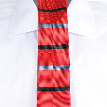 True Red Striped Knit Tie by Paul Malone Paul Malone Ties - Paul Malone.com