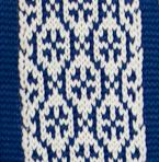 Blue and White Patterned Knit Tie by Paul Malone Paul Malone Ties - Paul Malone.com