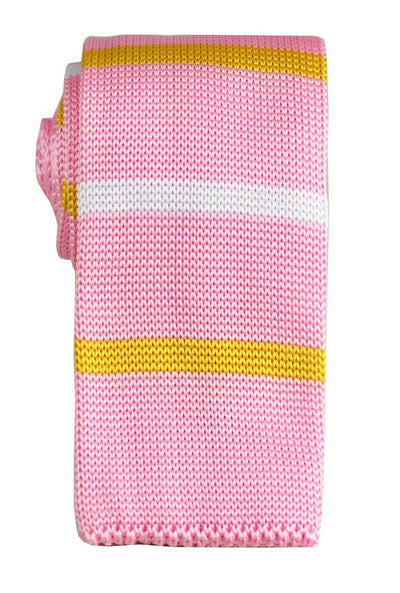 Pink Striped Knit Tie by Paul Malone Paul Malone Ties - Paul Malone.com