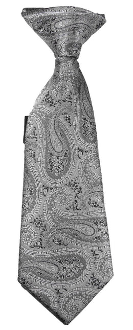 Grey Paisley Boys Tuxedo Vest Set Paul Malone Vest - Paul Malone.com