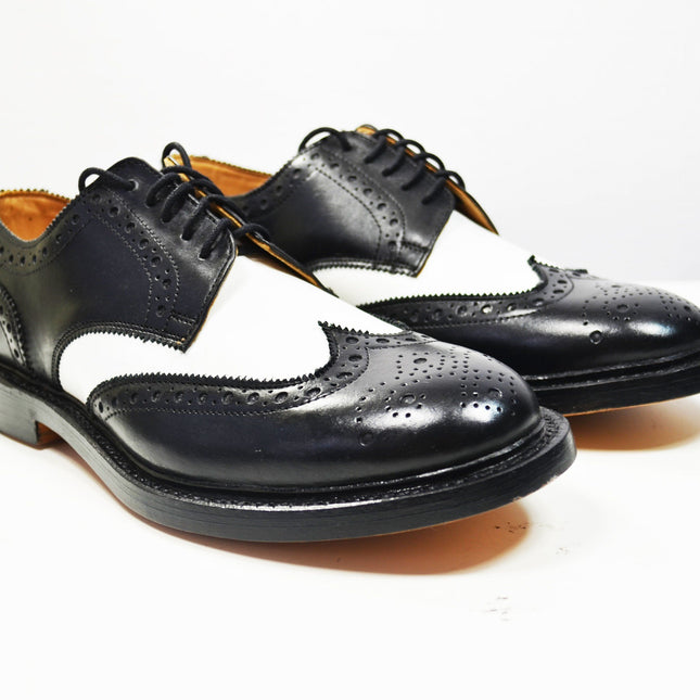 LEO Black and White Leather Spectators by Paul Malone Paul Malone Shoes - Paul Malone.com