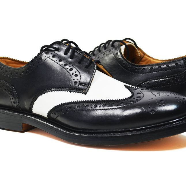 LEO Black and White Leather Spectators by Paul Malone Paul Malone Shoes - Paul Malone.com