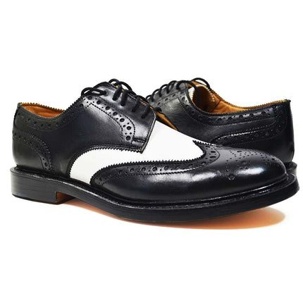 LEO Black and White Leather Spectators by Paul Malone Paul Malone Shoes - Paul Malone.com