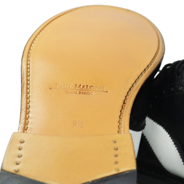 LEO Black and White Leather Spectators by Paul Malone Paul Malone Shoes - Paul Malone.com