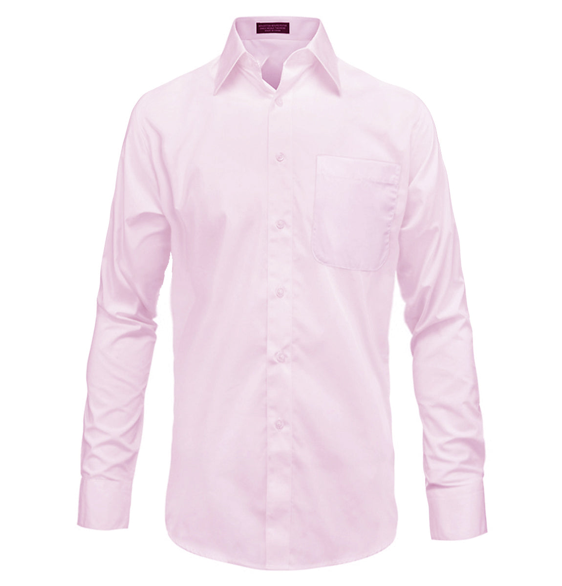 The Essential Solid Lite Pink Men's Dress Shirt | Paul Malone