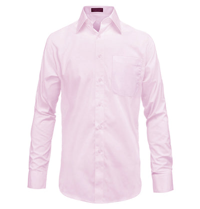 The Essential Solid Lite Pink Men's Dress Shirt PaulMalone.com Shirts - Paul Malone.com