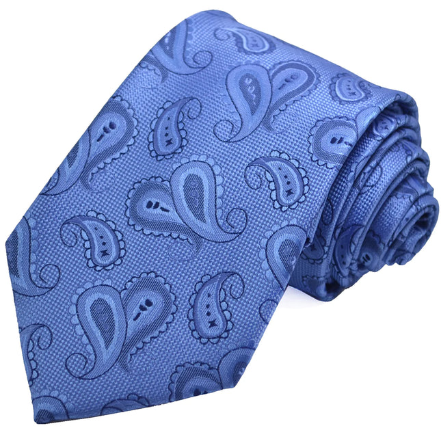 Blue Artisan Paisley Mens Tie Paul Malone Ties - Paul Malone.com