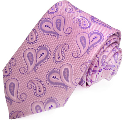 Pink Artisan Paisley Mens Tie Paul Malone Ties - Paul Malone.com