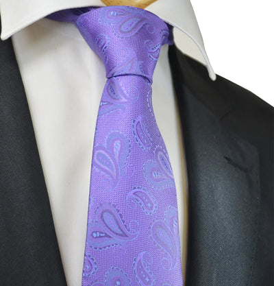 Purple Artisan Paisley Mens Tie Paul Malone Ties - Paul Malone.com