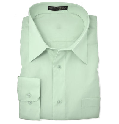The Essential Solid Lite Green Dress Shirt PaulMalone.com Shirts - Paul Malone.com