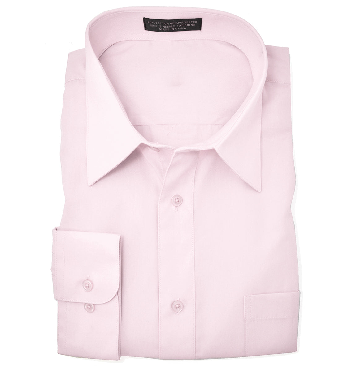 The Essential Solid Lite Pink Men's Dress Shirt 18 34/35 / French Cuffs / Pink The Essential Solid Lite Pink Men's Dress Shirt 18 34/35 / French Cuffs / Pink