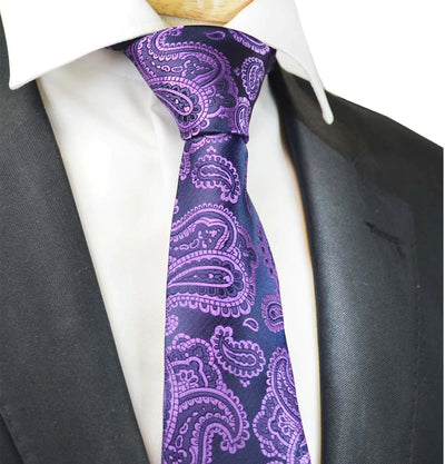 Patrician Purple Fashionable Paisley Tie Paul Malone Ties - Paul Malone.com