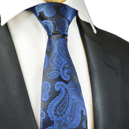 Royal Blue Fashionable Paisley Tie Paul Malone Ties - Paul Malone.com