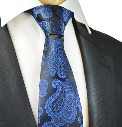 Royal Blue Fashionable Paisley Tie Paul Malone Ties - Paul Malone.com