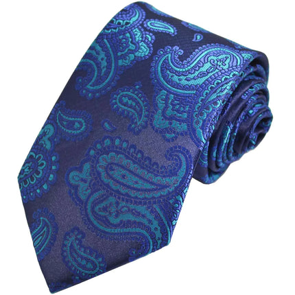 Palace Blue Fashionable Paisley Tie Paul Malone Ties - Paul Malone.com