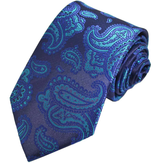Palace Blue Fashionable Paisley Tie Paul Malone Ties - Paul Malone.com