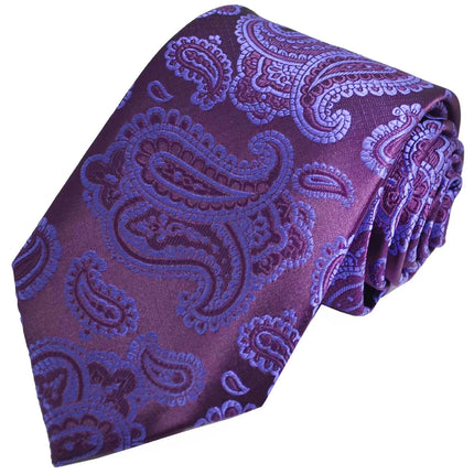 Grape Royal Fashionable Paisley Tie Paul Malone Ties - Paul Malone.com