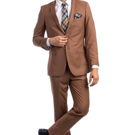 Ultra Slim Caramel Men's Suit Tazio Suits - Paul Malone.com