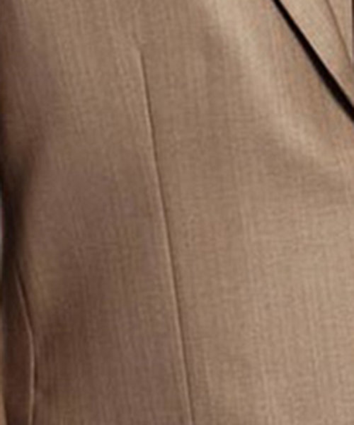 Classic Solid Textured dark Tan Suit with Vest