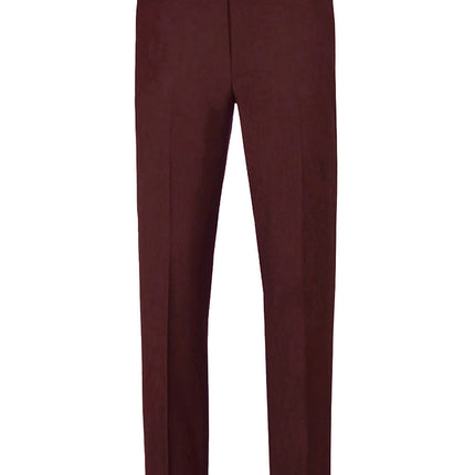 Burgundy Slim Fit Men's Suit with Vest Set Tazio Suits - Paul Malone.com