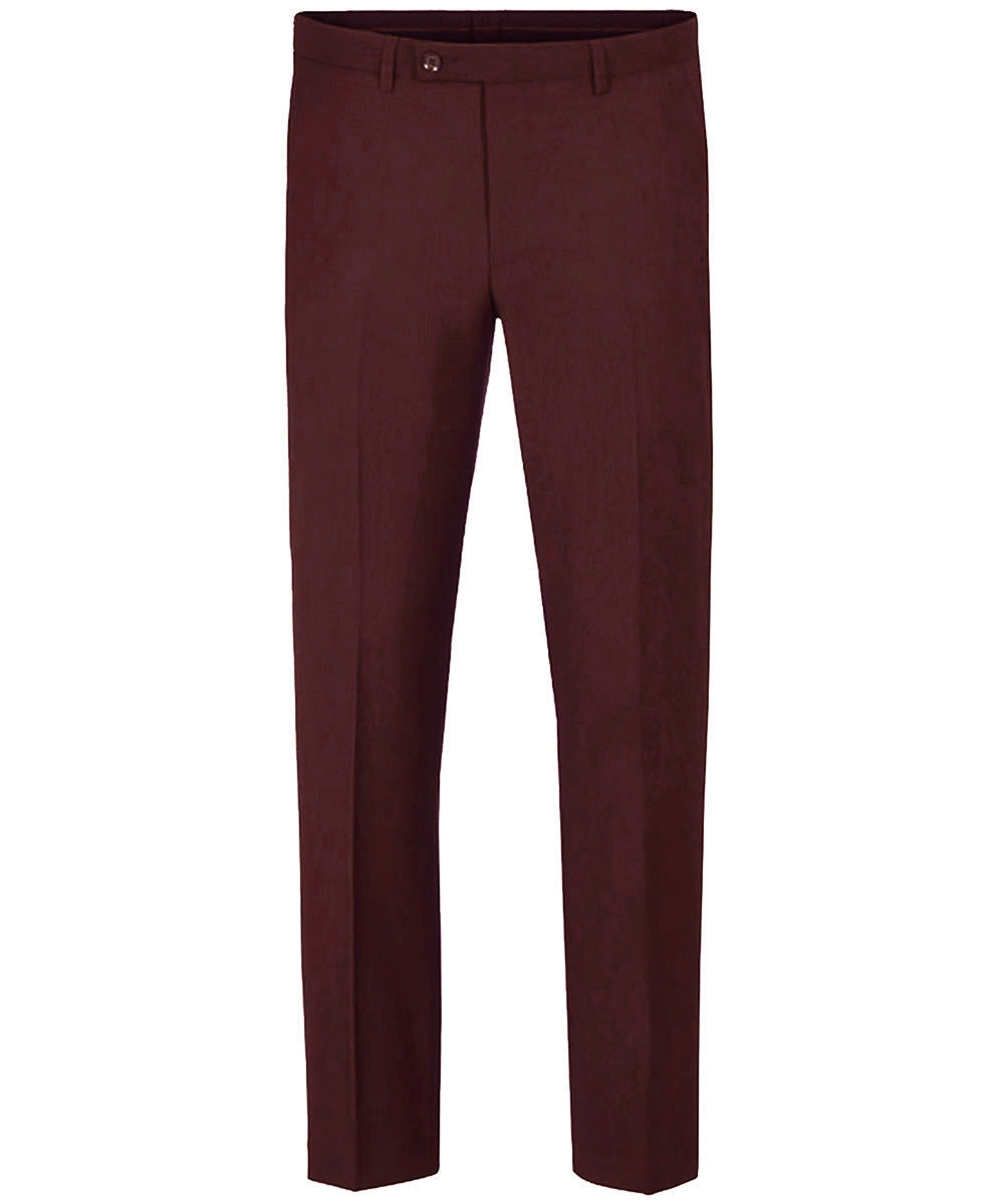 Burgundy Slim Fit Men's Suit with Vest Set | Paul Malone