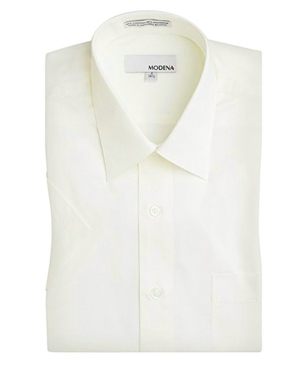 Solid Champagne Poplin Short Sleeve Dress Shirt 15 Solid Champagne Poplin Short Sleeve Dress Shirt 15