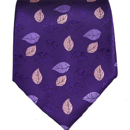 Purple Floral Men's Tie and Pocket Square Paul Malone Ties - Paul Malone.com