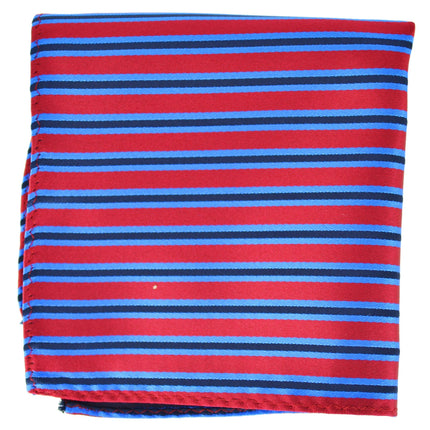 Red, Blue and Black Striped Pocket Square BerlinBound Pocket Square - Paul Malone.com