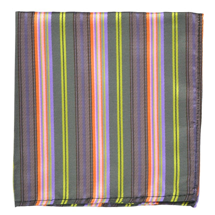 Lime and Grape Striped Men's Tie and Pocket Square Paul Malone Ties - Paul Malone.com