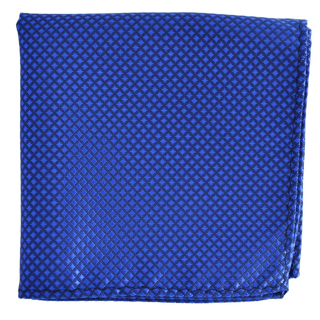 Royal Blue Men's Pocket Square with Microchecks BerlinBound Pocket Square - Paul Malone.com
