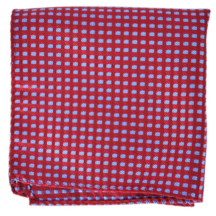 Red and Sky Blue Men's Pocket Square BerlinBound Pocket Square - Paul Malone.com