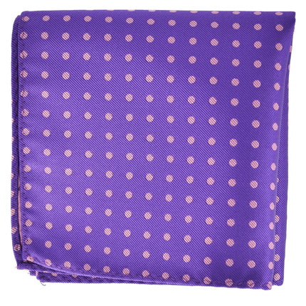 Violet on Purple Polka Dots Men's Pocket Square BerlinBound Pocket Square - Paul Malone.com