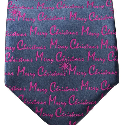Pink on Grey Merry Christmas Tie Set Paul Malone Ties - Paul Malone.com