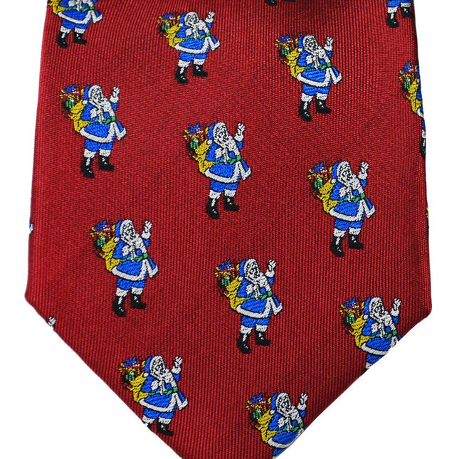 Red Paul Malone Santa Claus Holiday Tie Set Paul Malone Ties - Paul Malone.com