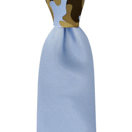 Solid Blue Contrast Knot Tie Set by Paul Malone Paul Malone Ties - Paul Malone.com
