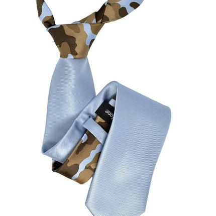 Solid Blue Contrast Knot Tie Set by Paul Malone Paul Malone Ties - Paul Malone.com