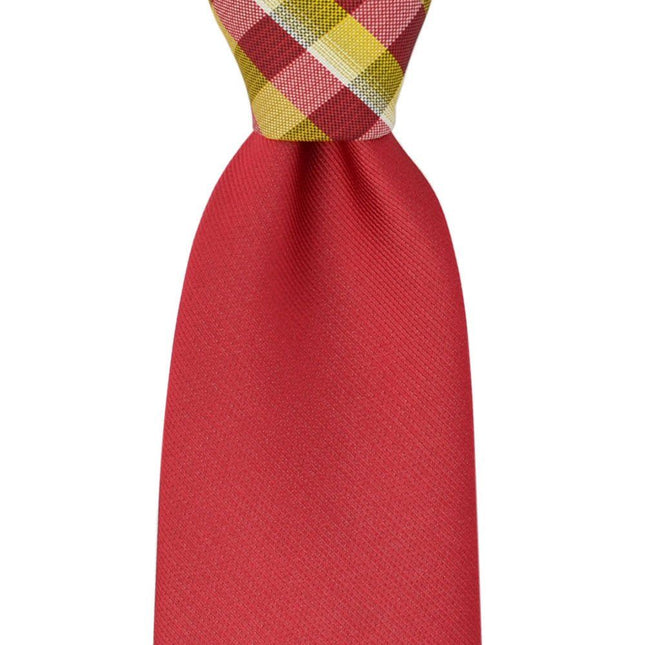 Red Contrast Knot Tie Set by Paul Malone Paul Malone Ties - Paul Malone.com