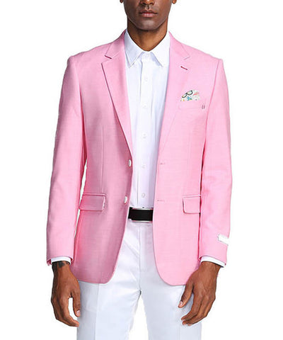 Pink Slim Fit 2 Button Blazer PaulMalone.com Suits - Paul Malone.com